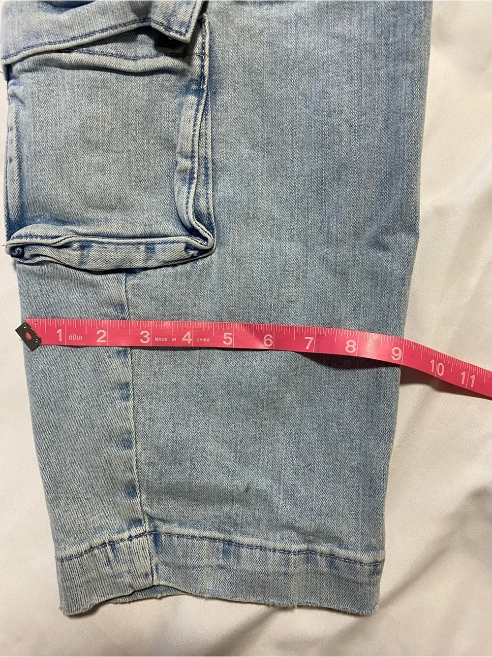 Hollister Baggy Light Blue Straight Cargo Jeans for Men
